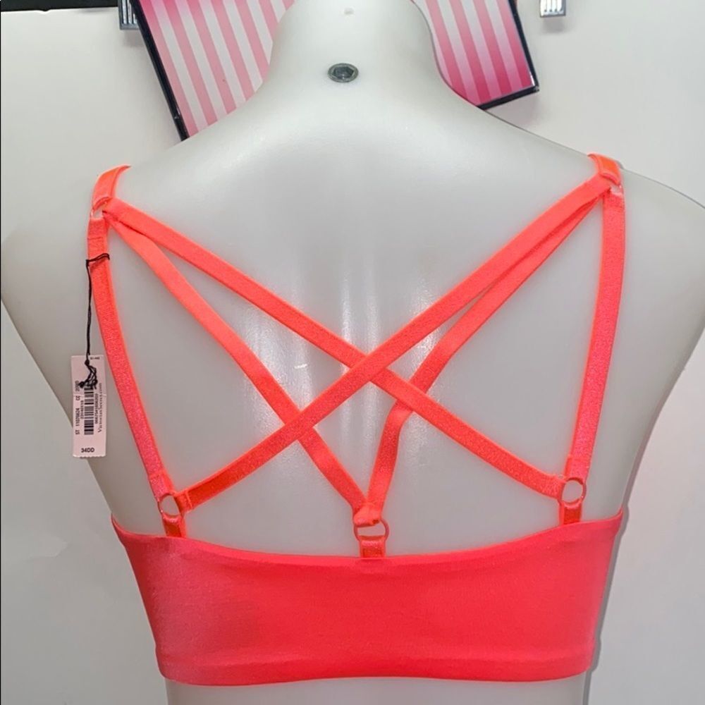 Victoria's Secret Neon Pink Strappy Bra